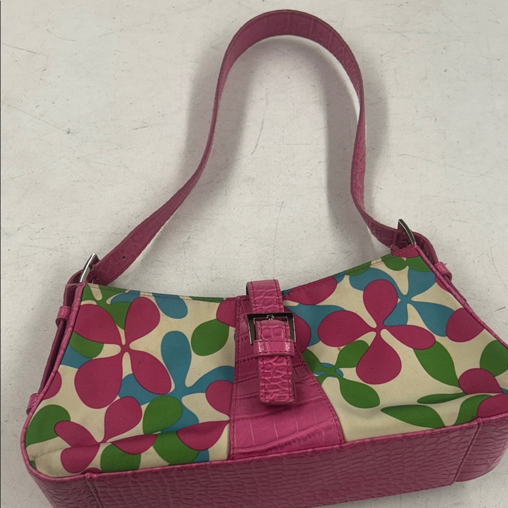 BCBG Pink Floral-Print Shoulder Bag